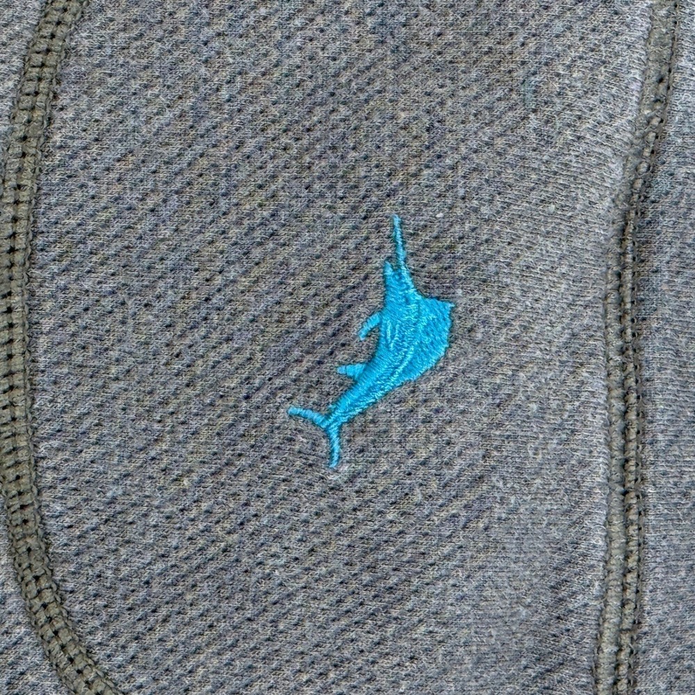 Tommy Bahama Sweatshirt Mens M Reversible Quarter Zip Pullover Gray Blue - Picture 9 of 9